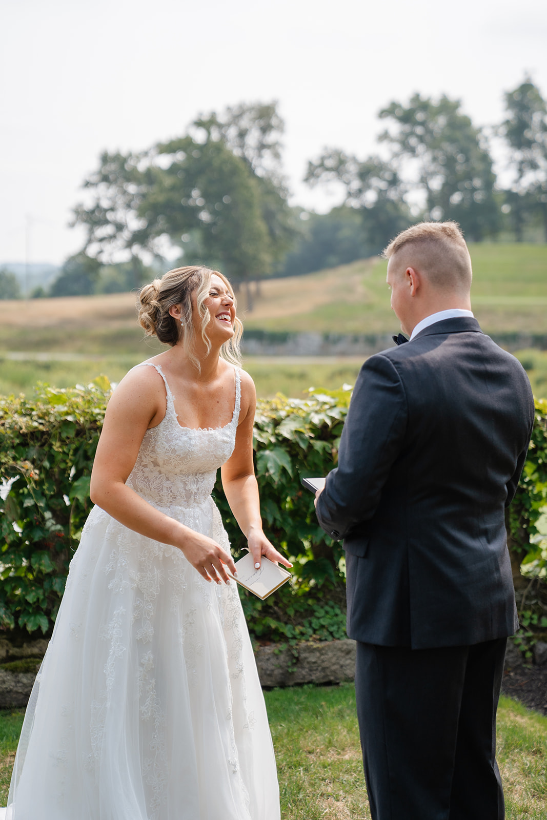 first look of bride and groom speeches