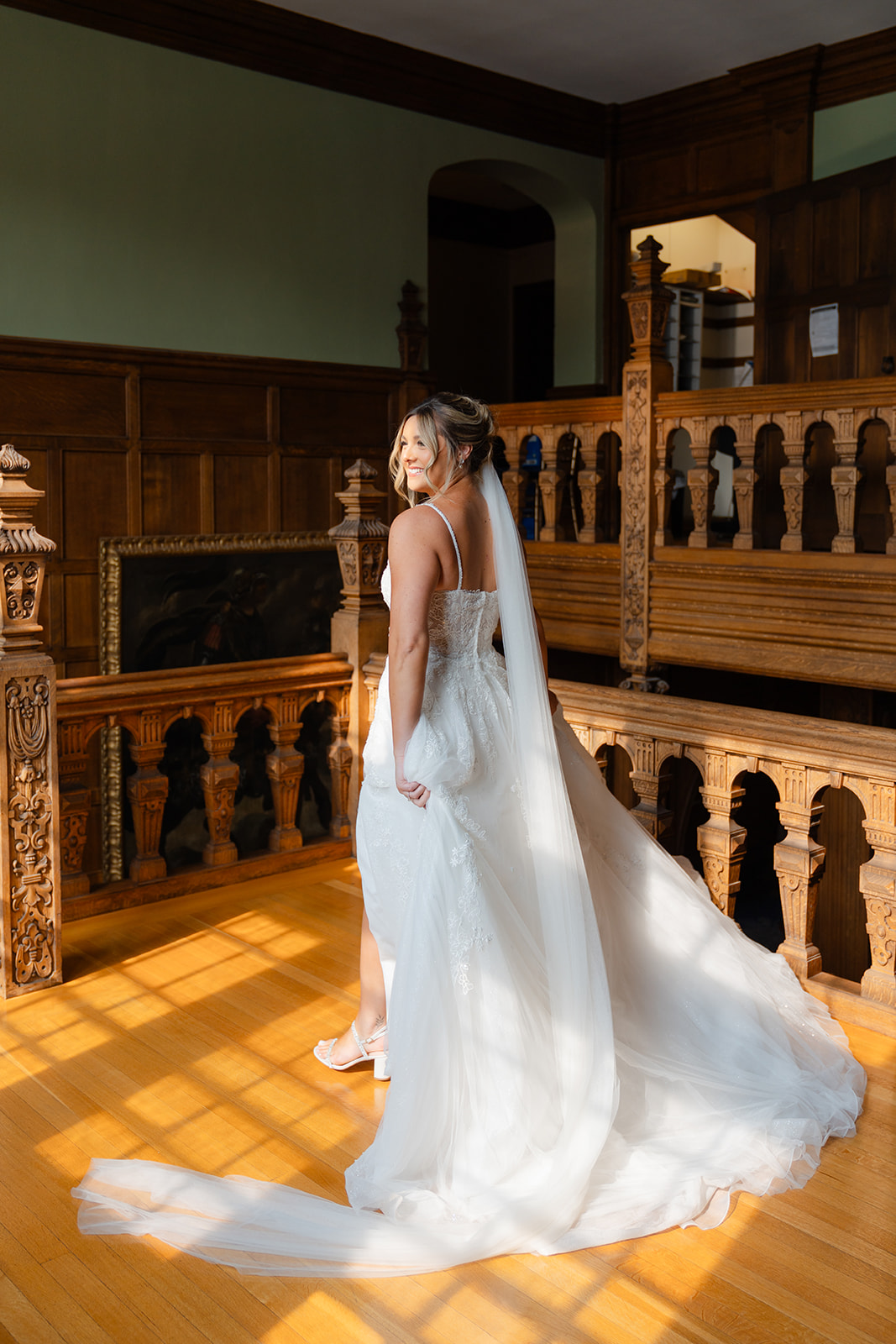 bridal portrait inside the wedding venue